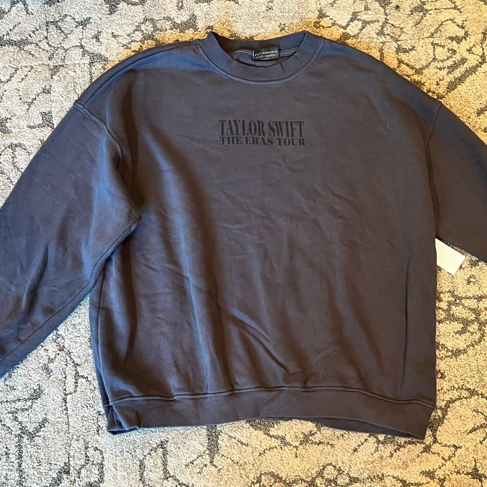 Taylor Swift eras tour blue crewneck with merch bag